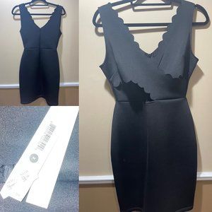 V-Neck Cut-out Black Small Aqua Dress